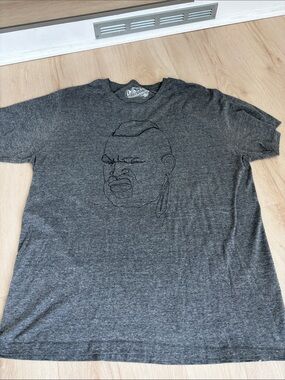 Men's Gray Graphic Tee - Mr T face